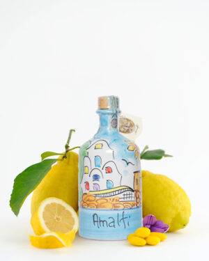 Limoncello in ceramic bottle 50 cl - Amalfi Landscape