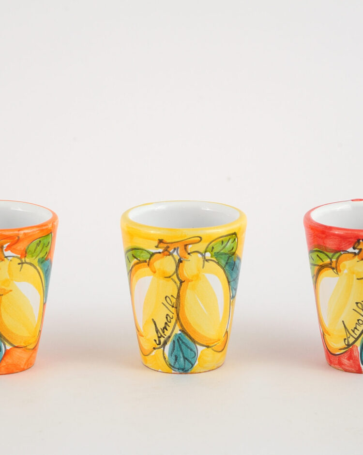 bicchieri ceramica amalfi sorrento ceramic glasses set