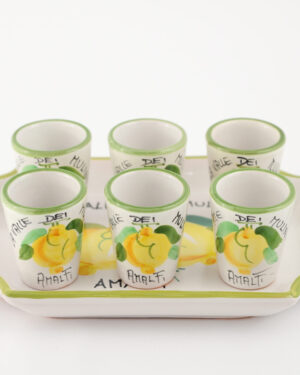 set white tray ceramica positano